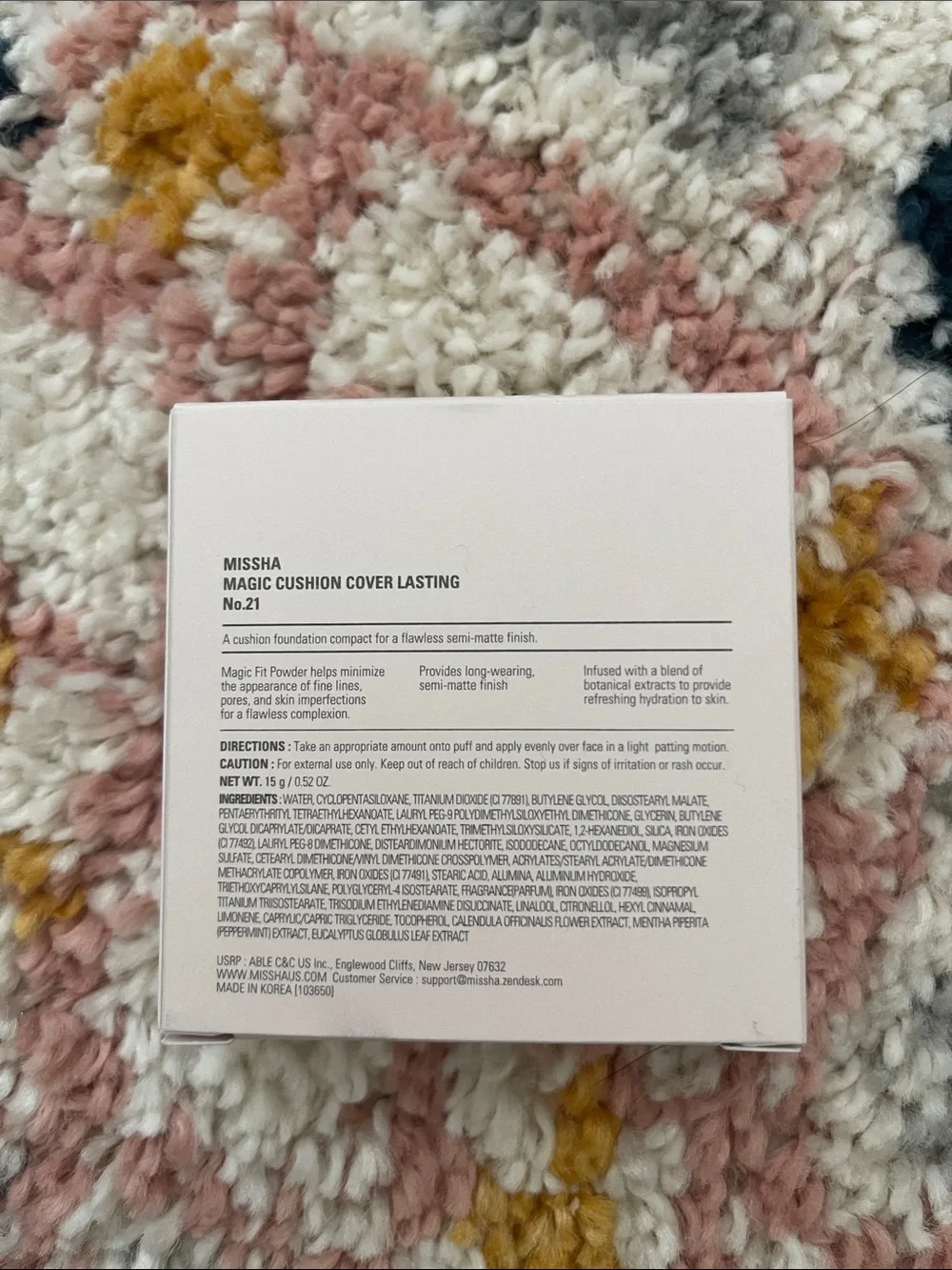 NWT MISSHA M Magic Cushion Lasting Foundation in #21 Light Beige